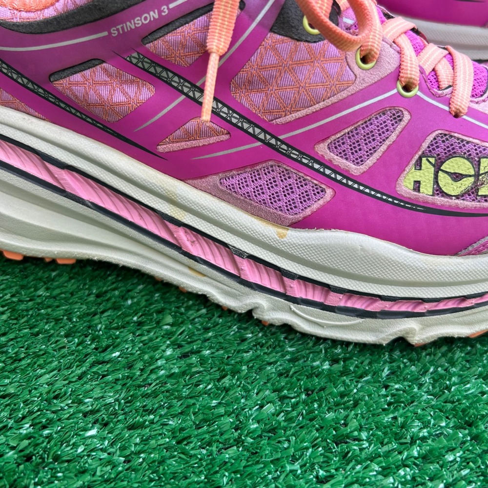 Hoka One One Stinson 3 ATR Womens 10 Pink Coral Trail Running Shoes 1008327 FFCR - Picture 9 of 9